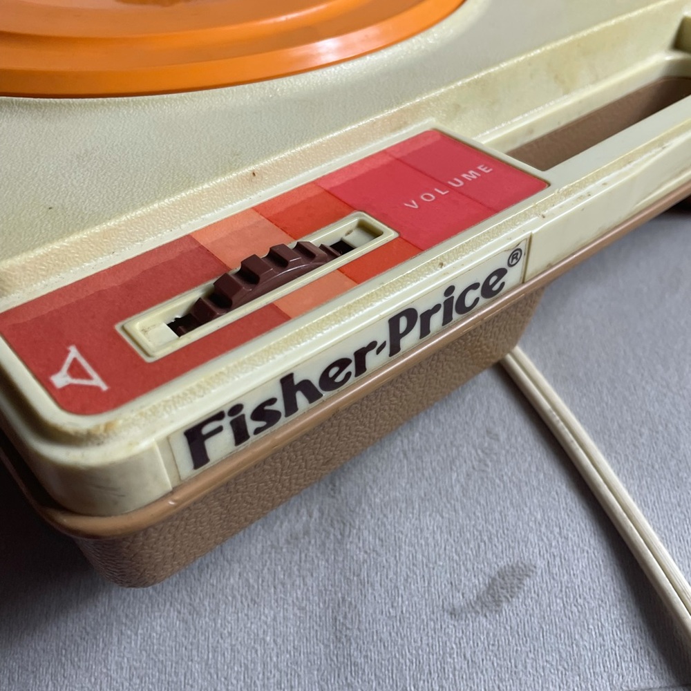 Vintage Fisher Price 1978 Portable Record Player #825 (847T) Orange Turntable - Picture 8 of 16